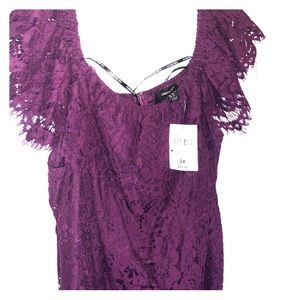 Lace off the shoulder dress